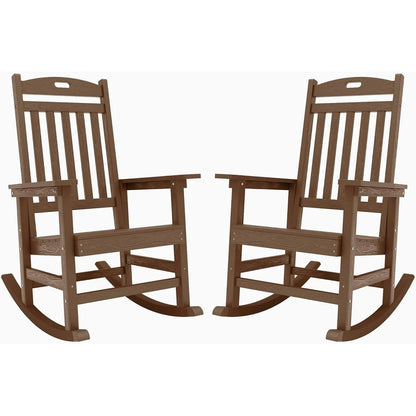 WINSOON Chaise à bascule d'extérieur, résistante aux intempéries, lot de 2