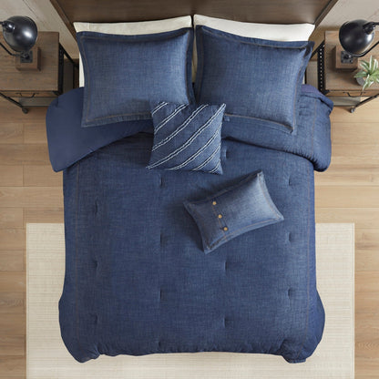 Ensemble de couette en jean Perry Blue surdimensionné et surrempli de Woolrich